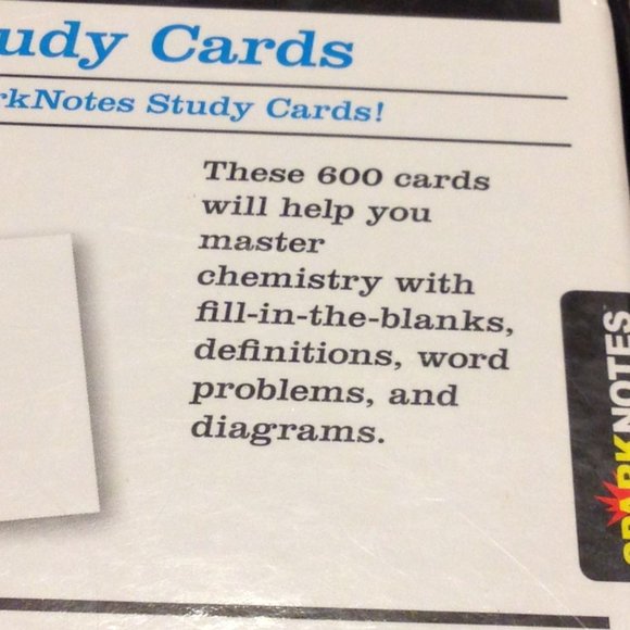 Sparknotes Chemistry Study Card set - Picture 4 of 9